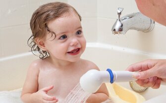 3 setting baby toddler bath tub shower rinser